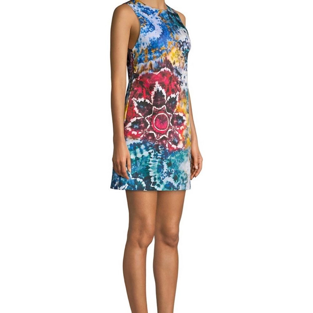 ***Designer*** Alicia Olivia Tie Dye Kaleidoscope mini dress designer| Luxury - Picture 1 of 14